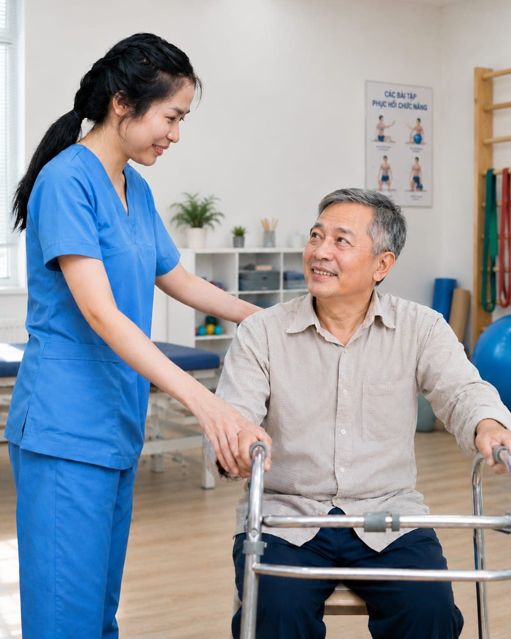 Bệnh nhân phục hồi tại Vật Lý Trị Liệu Thủ Đức